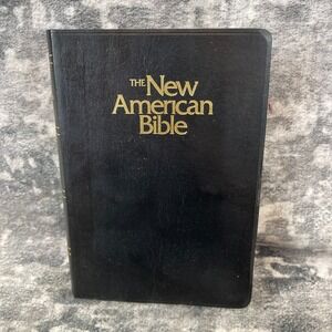 The New American Bible Catholic Edition Black Faux Leather Gold Gilt Religious